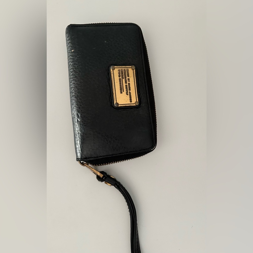 Marc By Marc Jacobs Standard Workwear Black Leather Wallet Wristlet